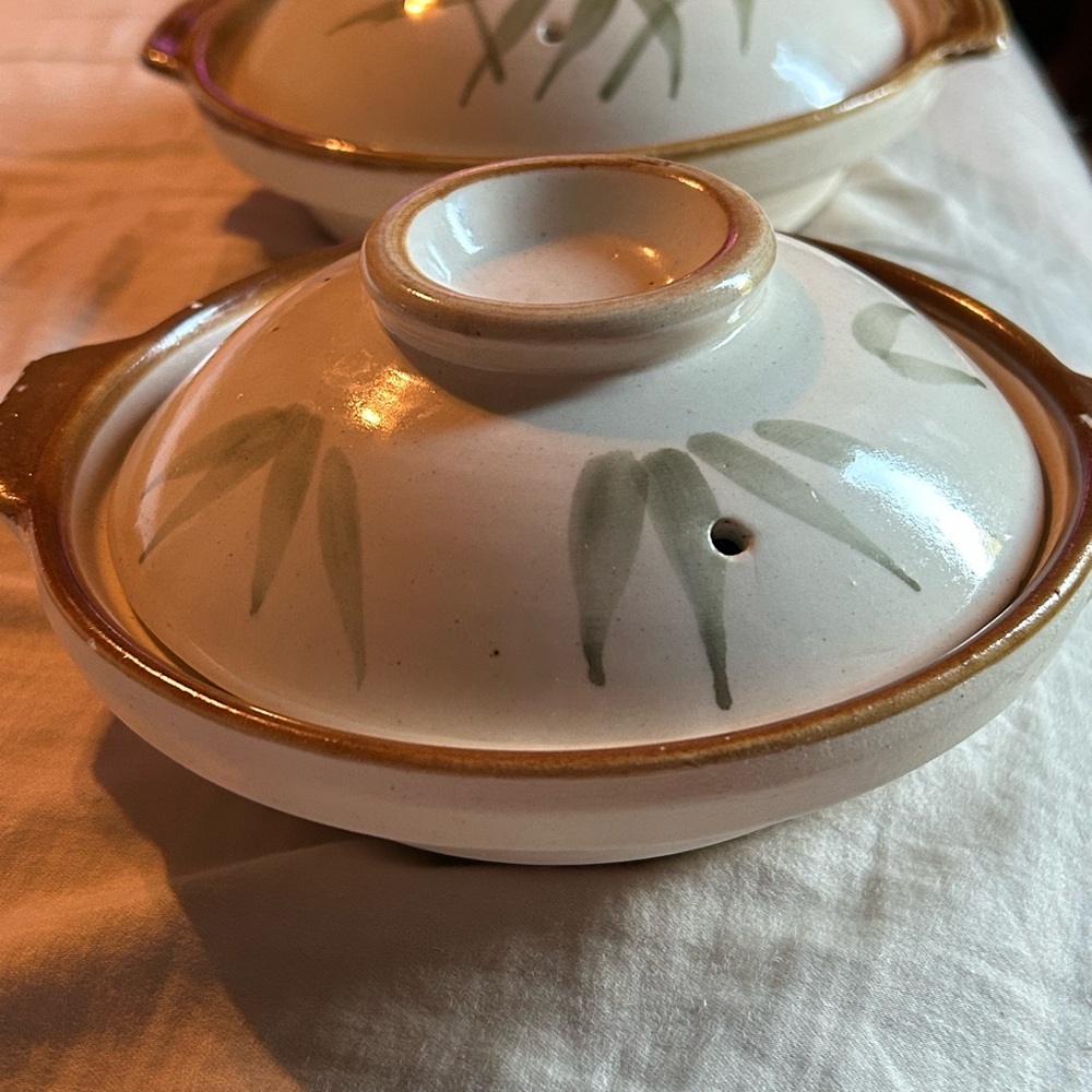 Elegant Cream and Brown Serveware Dish with Lid